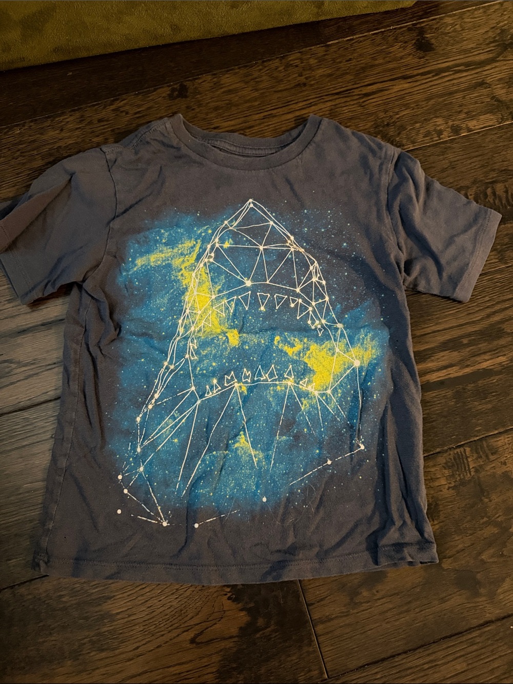5/$25 Boys Graphic Shark Tee - Navy Blue